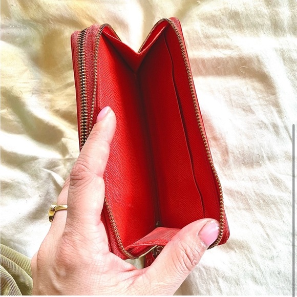 Coach Red Leather Wallet - Picture 2 of 4